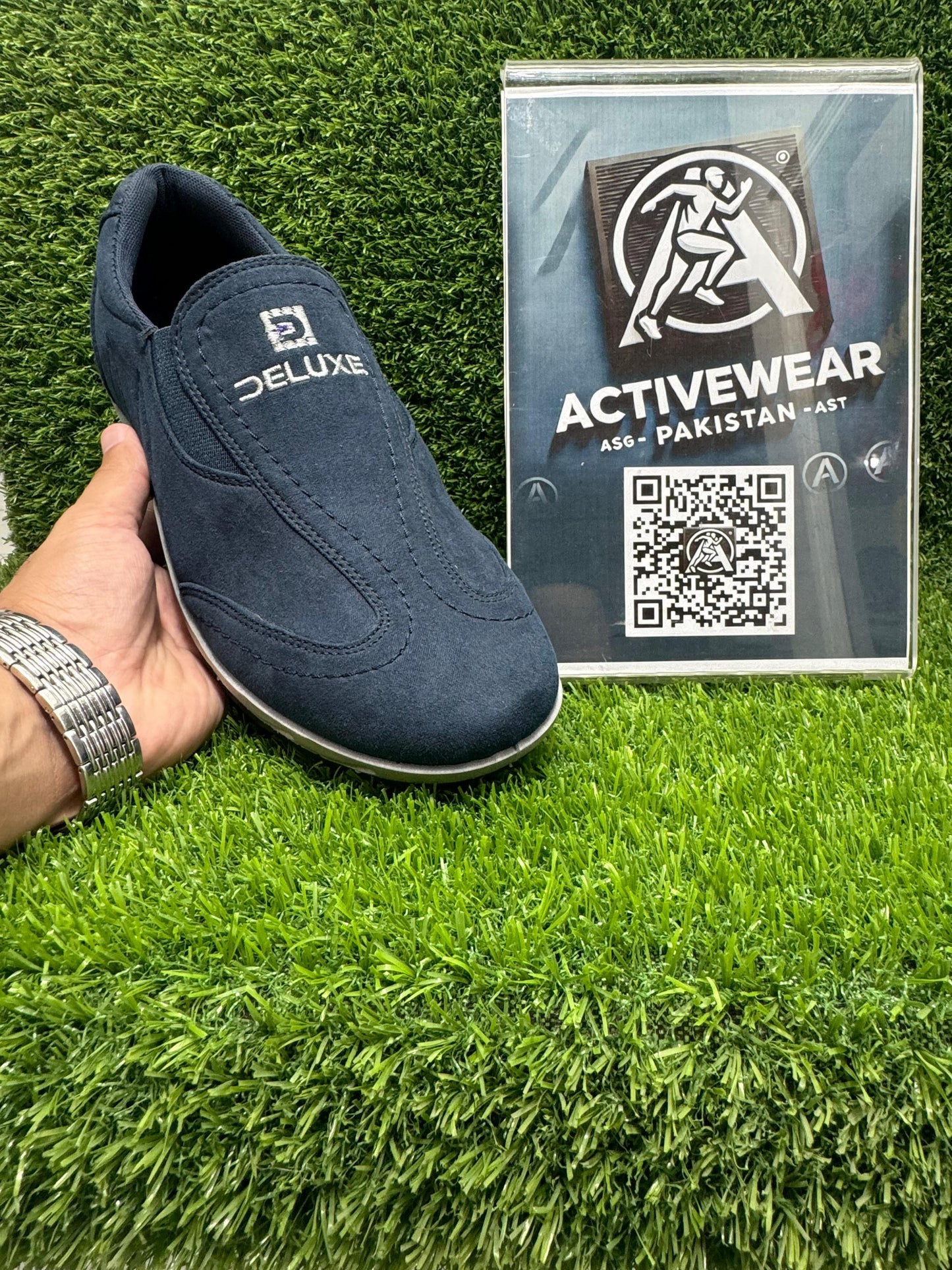 Men’s Casual Slip-Ons – PV-SP-849, comfortable everyday wear, navy color, by Activewear Pakistan.