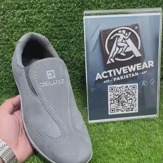 Men’s Casual Slip-Ons – PV-SP-849, comfortable everyday wear, gray color, by Activewear Pakistan.