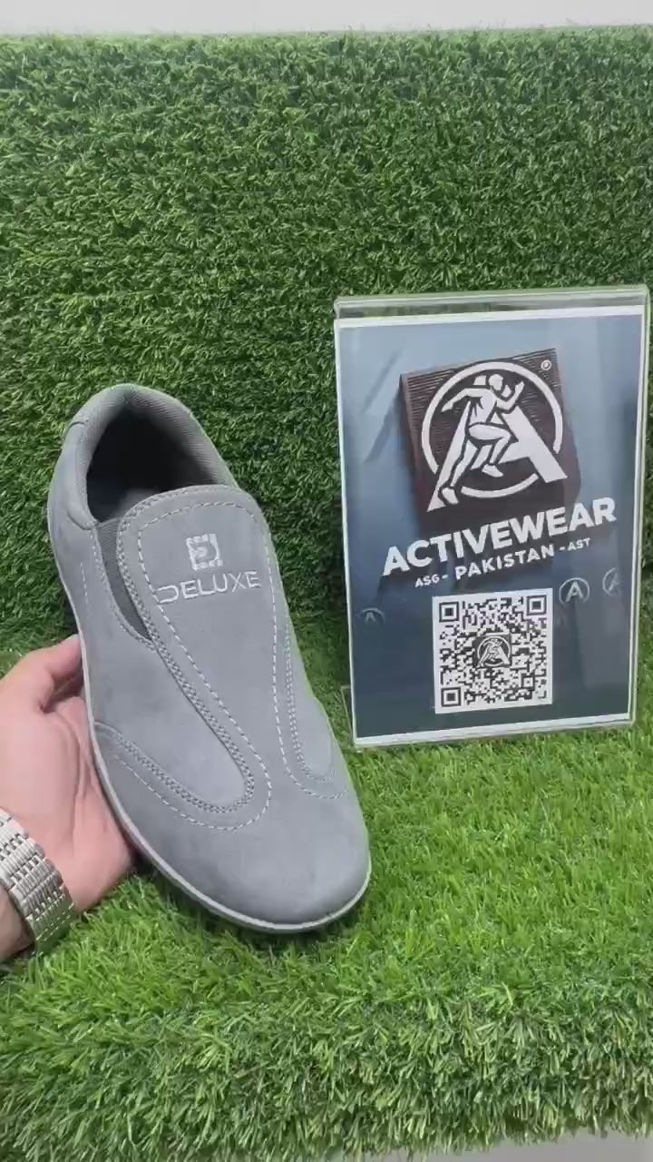 Men’s Casual Slip-Ons – PV-SP-849, comfortable everyday wear, gray color, by Activewear Pakistan.